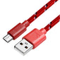 Braided Micro USB Cable 1m/2m/3m Data Sync