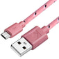 Braided Micro USB Cable 1m/2m/3m Data Sync