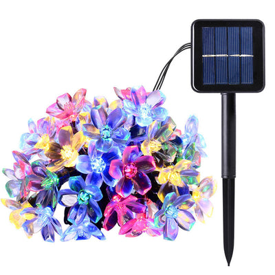 Peach Flower Solar Lamp Power LED String