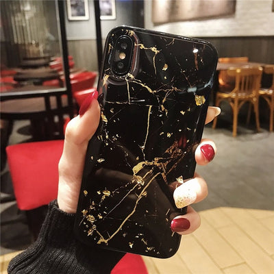 Gold Foil Bling Marble Glitter Case