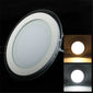 Glass 6W 12W 18W LED Panel Downlight Round Recessed